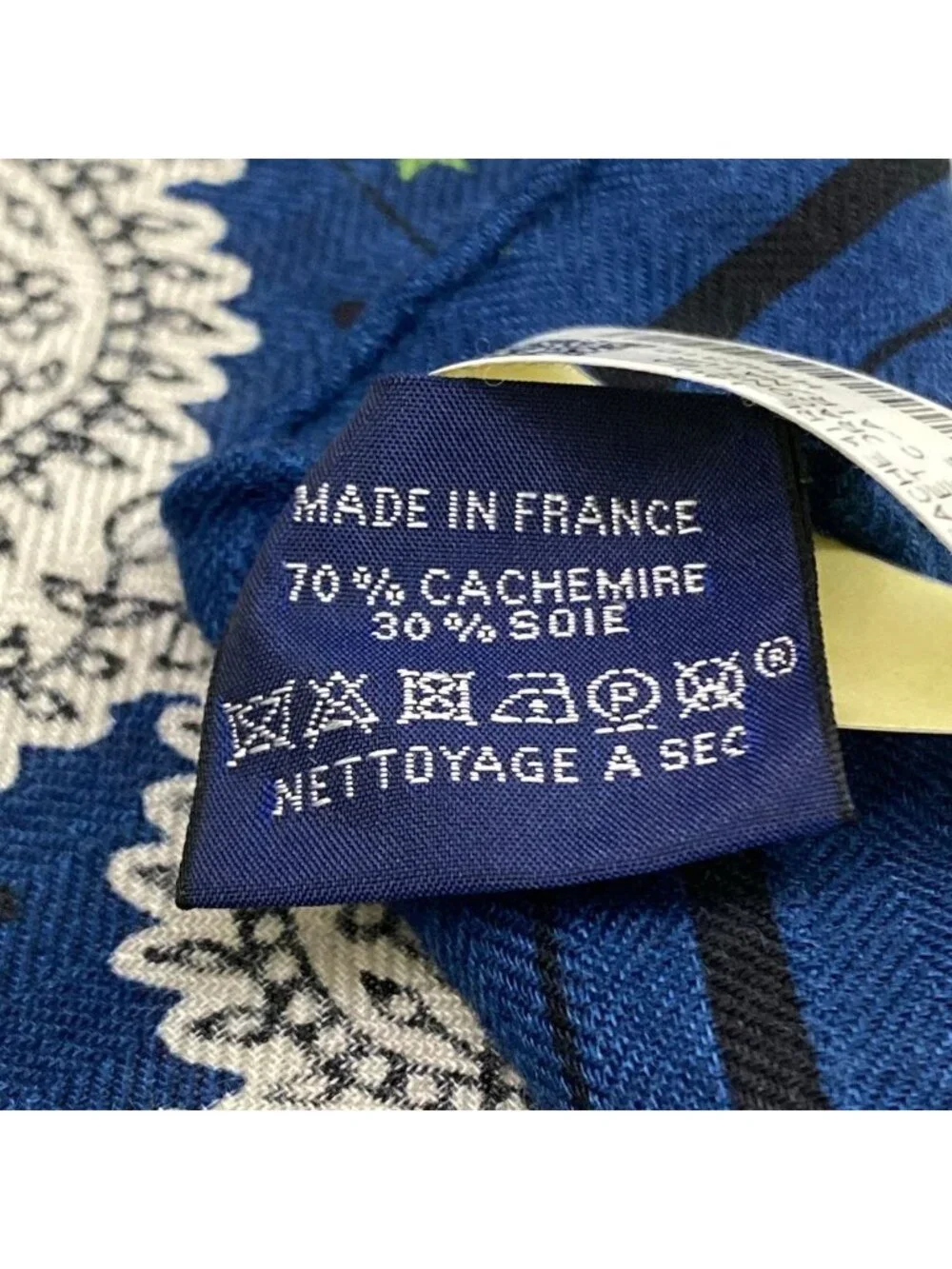 Hermes Shawl Carre Geant 140 Navy Ivory Black Zouaves Et Dragons Scarf
